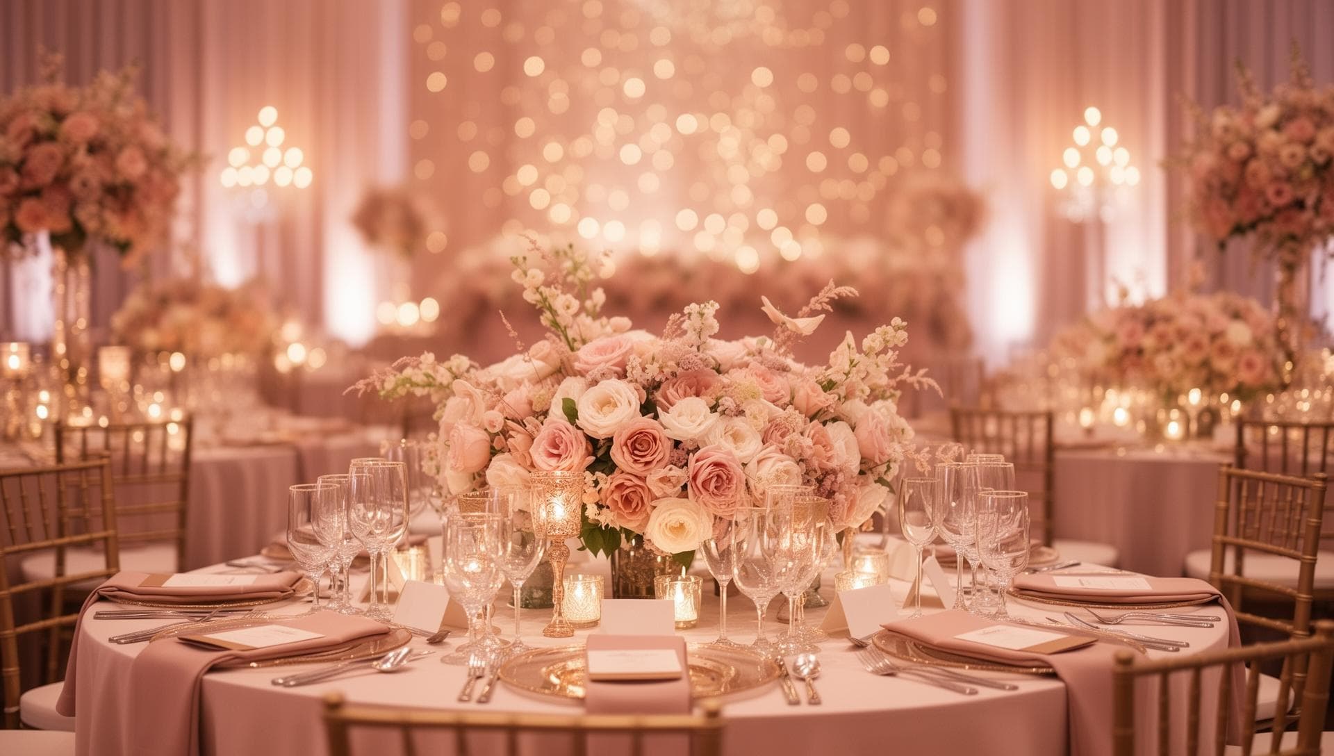 Candlelit wedding reception styled by MS.Decor